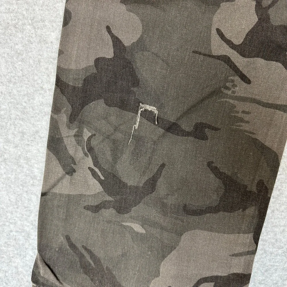 Wrangler Mens Camo Cargo Pants Straight Leg Distressed Camouflage Workwear Brown